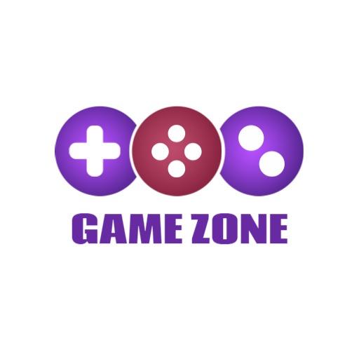Vibrant Purple Gaming Controller Design in Game Zone Logo Template