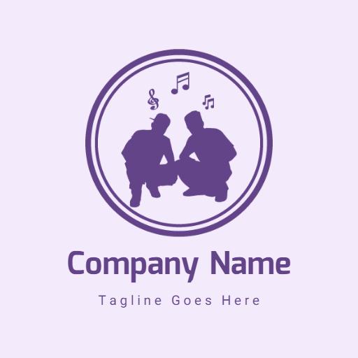 Vibrant Purple Hip Hop Design Showcasing Dance Culture Logo Template