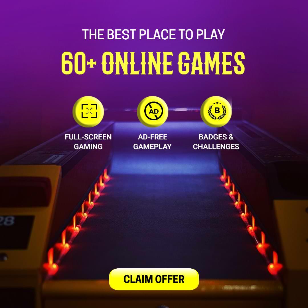 Vibrant Purple Online Gaming with Multiple Features Ad Template