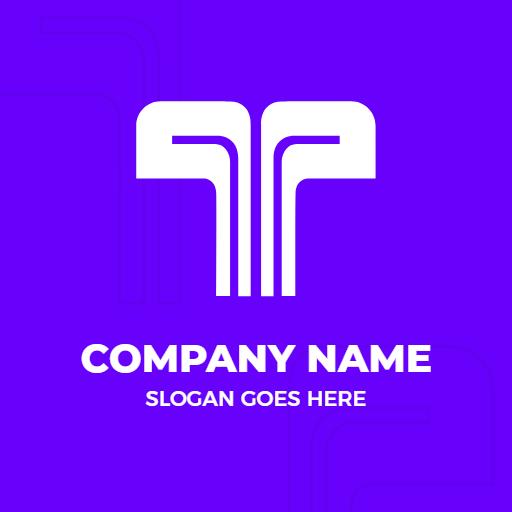 Vibrant Purple T Letter Design Emphasizing Modern Style Logo Template