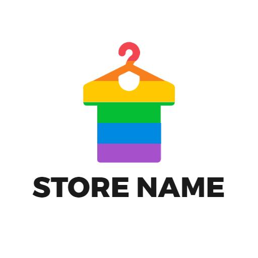 Vibrant Rainbow Apparel Represents Inclusive LGBT Fashion Logo Template