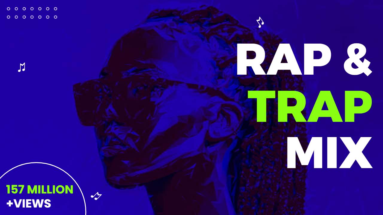 Vibrant Rap Trap Music Mix YouTube Thumbnail Template