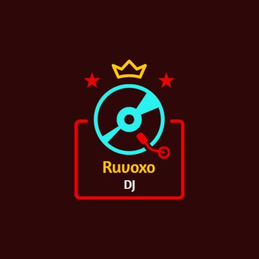 Vibrant Red and Blue Turntable Design for DJ Logo Template