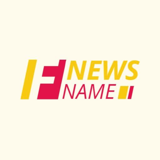 Vibrant Red and Yellow Design Representing Daily News Logo Template
