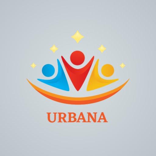 Vibrant Red, Blue, and Yellow Community Support NGO Services Logo Template