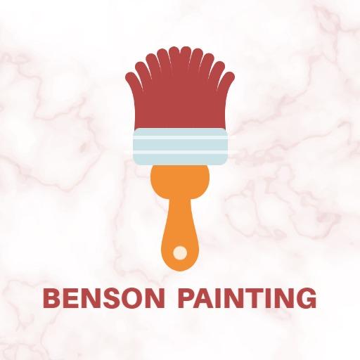 Vibrant Red Brush Illustrating Expert Painting Services Logo Template