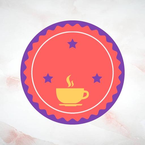 Vibrant Red Coffee Cup Design with Blank Circle Logo Template