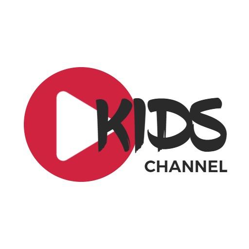 Vibrant Red Play Button Design for Kids YouTube Channel Logo Template