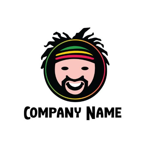 Vibrant Reggae-Inspired Character Design Celebrating Culture Logo Template