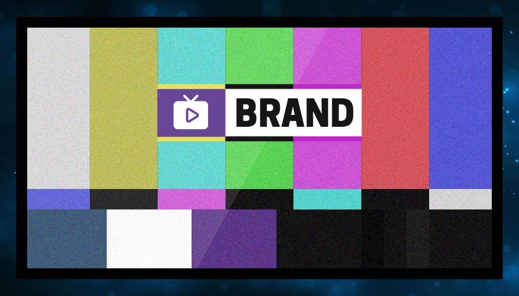 Vibrant Retro Color Block Video Channel Brand TV Business Card Template