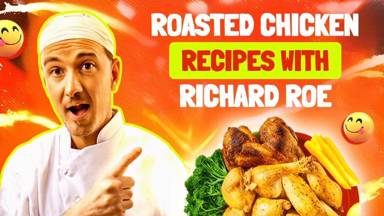 Vibrant Roasted Chicken Recipe Cooking Channel YouTube Thumbnail Template