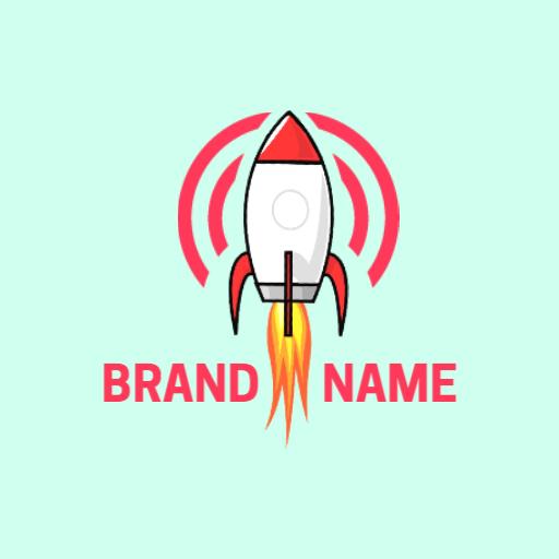 Vibrant Rocket Design Representing Innovative Universe Logo Template