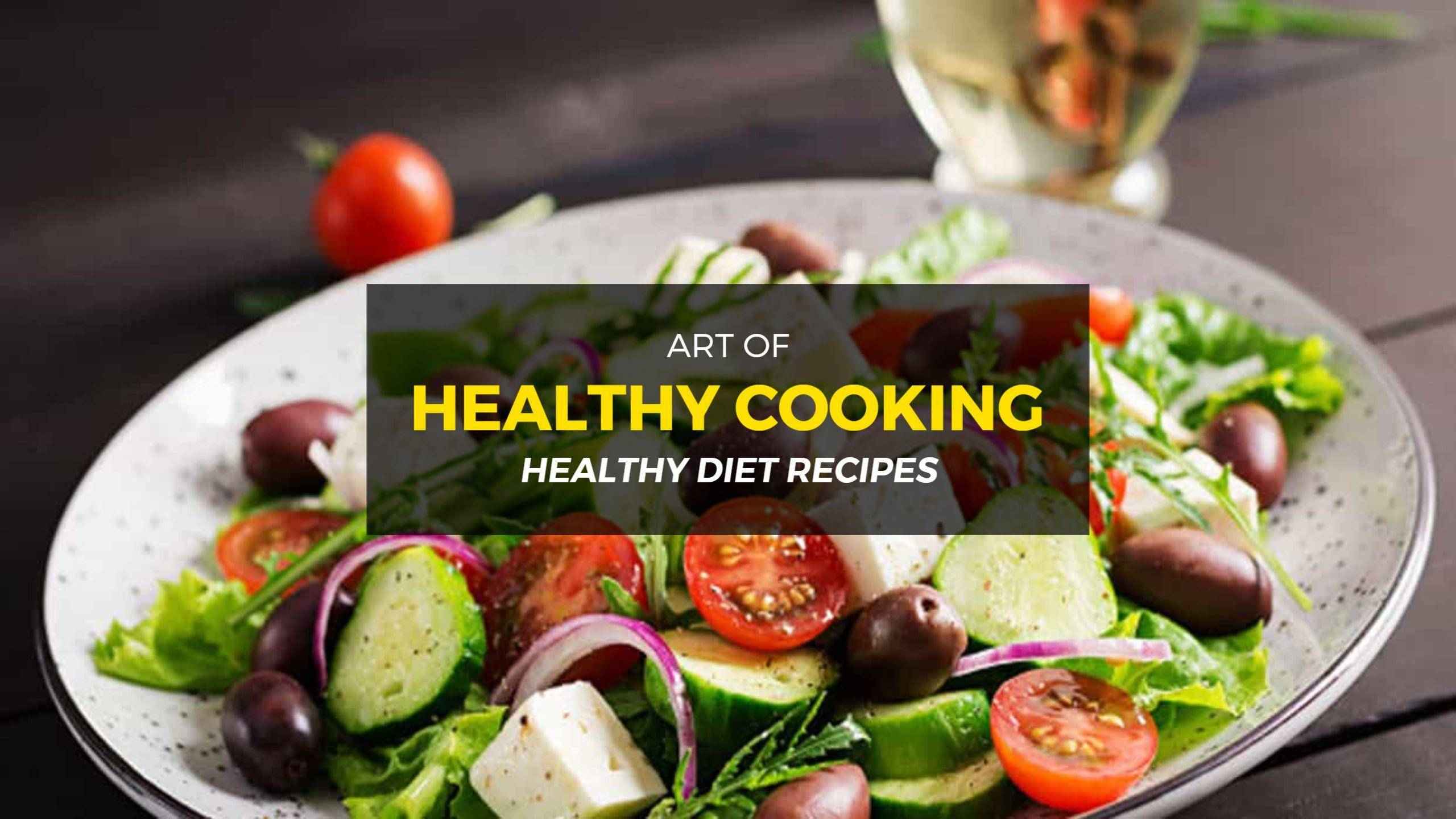 Vibrant Salad Composition for Healthy Cooking YouTube Banner Template