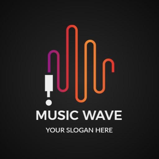 Vibrant Sound Waves and Equalizers Representing Music Logo Template