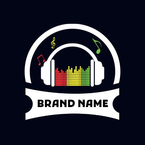 Vibrant Sound Waves Representing Reggae Music Culture Logo Template