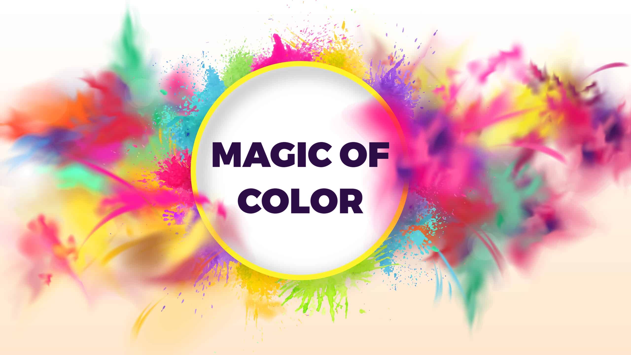 Vibrant Splashes of Color Celebrating Magic YouTube Banner Template