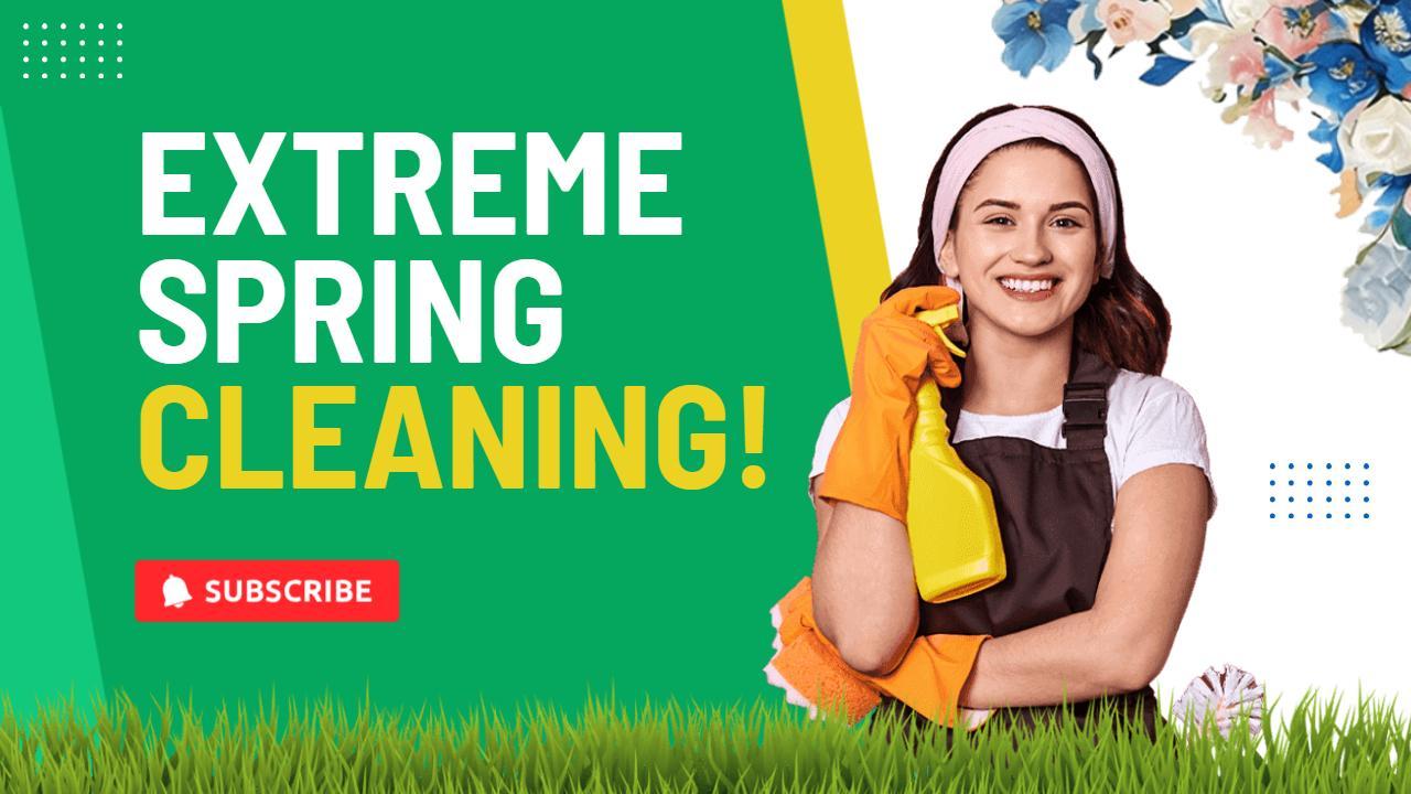 Vibrant Spring Cleaning Ideas Trending YouTube Thumbnail Template