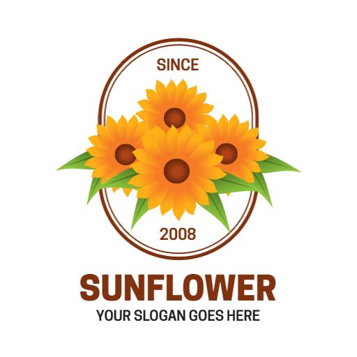 Vibrant Sunflower Arrangement Celebrating Nature's Beauty Logo Template