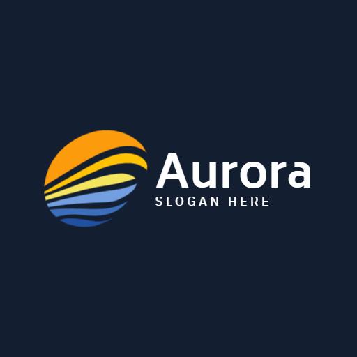 Vibrant Sunrise Design Showcasing Aurora's Natural Colors Logo Template
