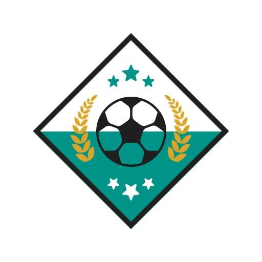 Vibrant Teal and White Football Design Celebrating the Sport Logo Template