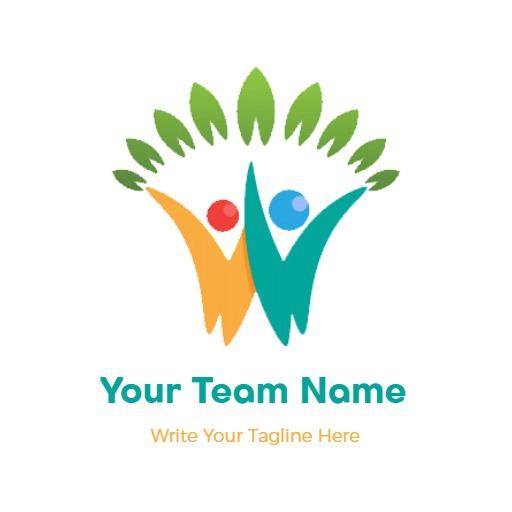 Vibrant Team Logo Representing Unity and Growth Spirit Logo Template