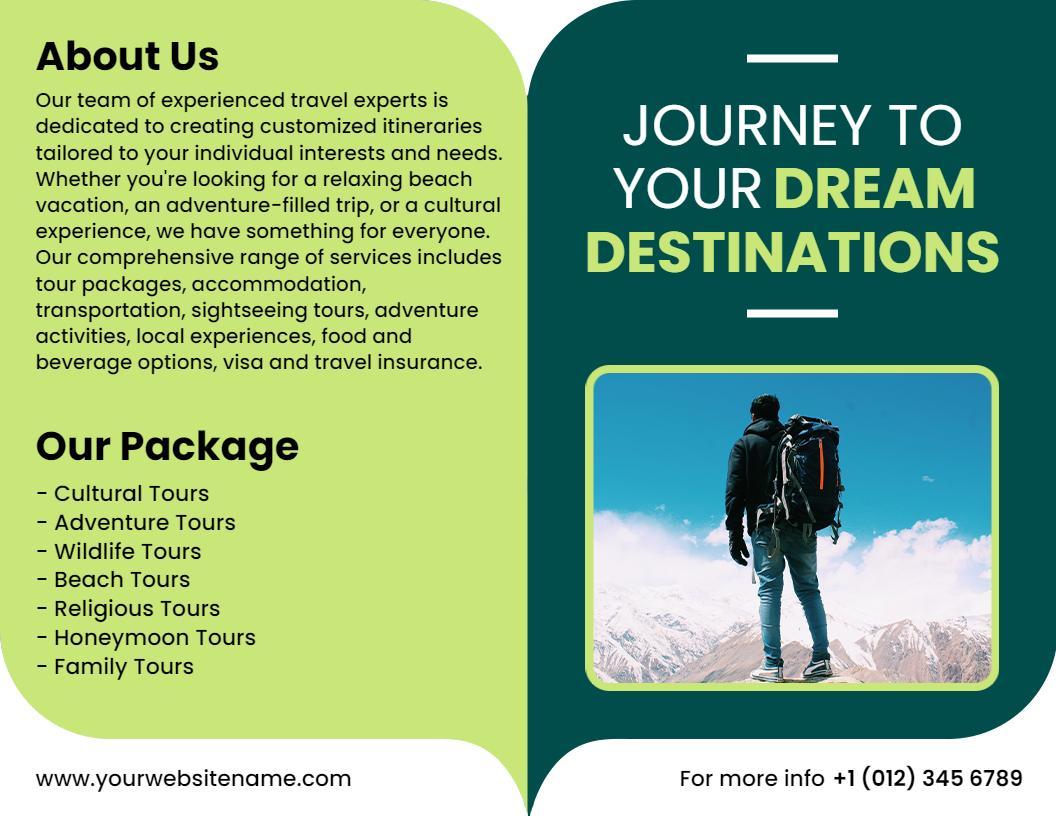 Vibrant Travel Adventure and Tour Package Brochure Template