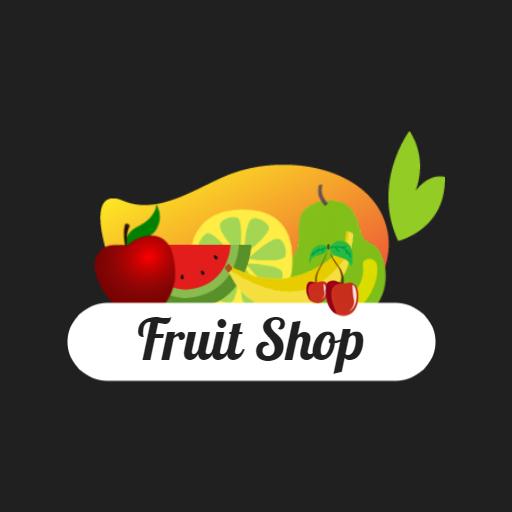 Vibrant Tropical Fruit Display for a Fresh Fruit Shop Logo Template