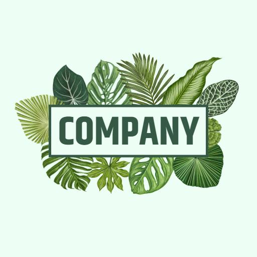 Vibrant Tropical Leaf Design for Eco-Friendly Company Logo Template