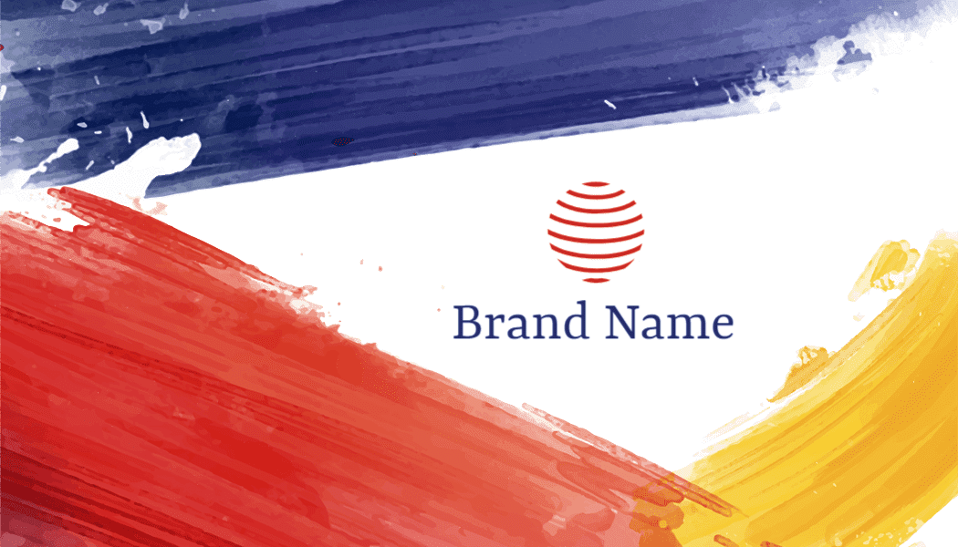 Vibrant Watercolor Streaks Artistic Business Card Template