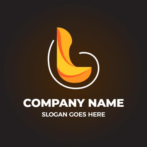 Vibrant Yellow and Orange L Letter Design for Modern Logo Template