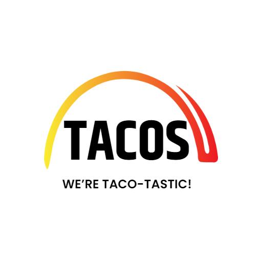 Vibrant Yellow and Red Gradient Celebrating Tacos Logo Template