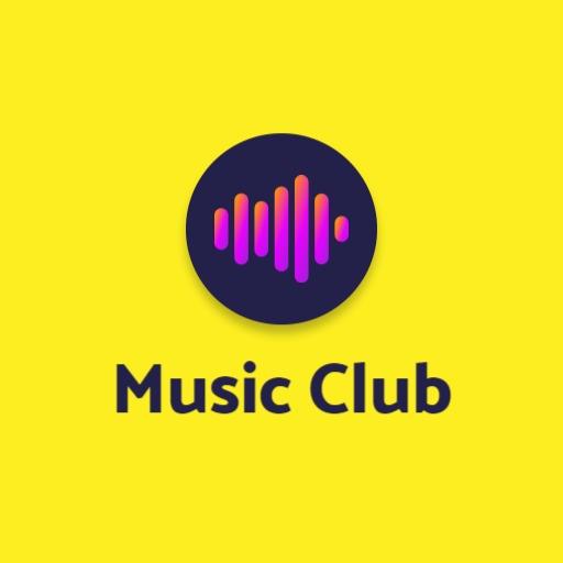 Vibrant Yellow Background for Music Club Excitement Logo Template