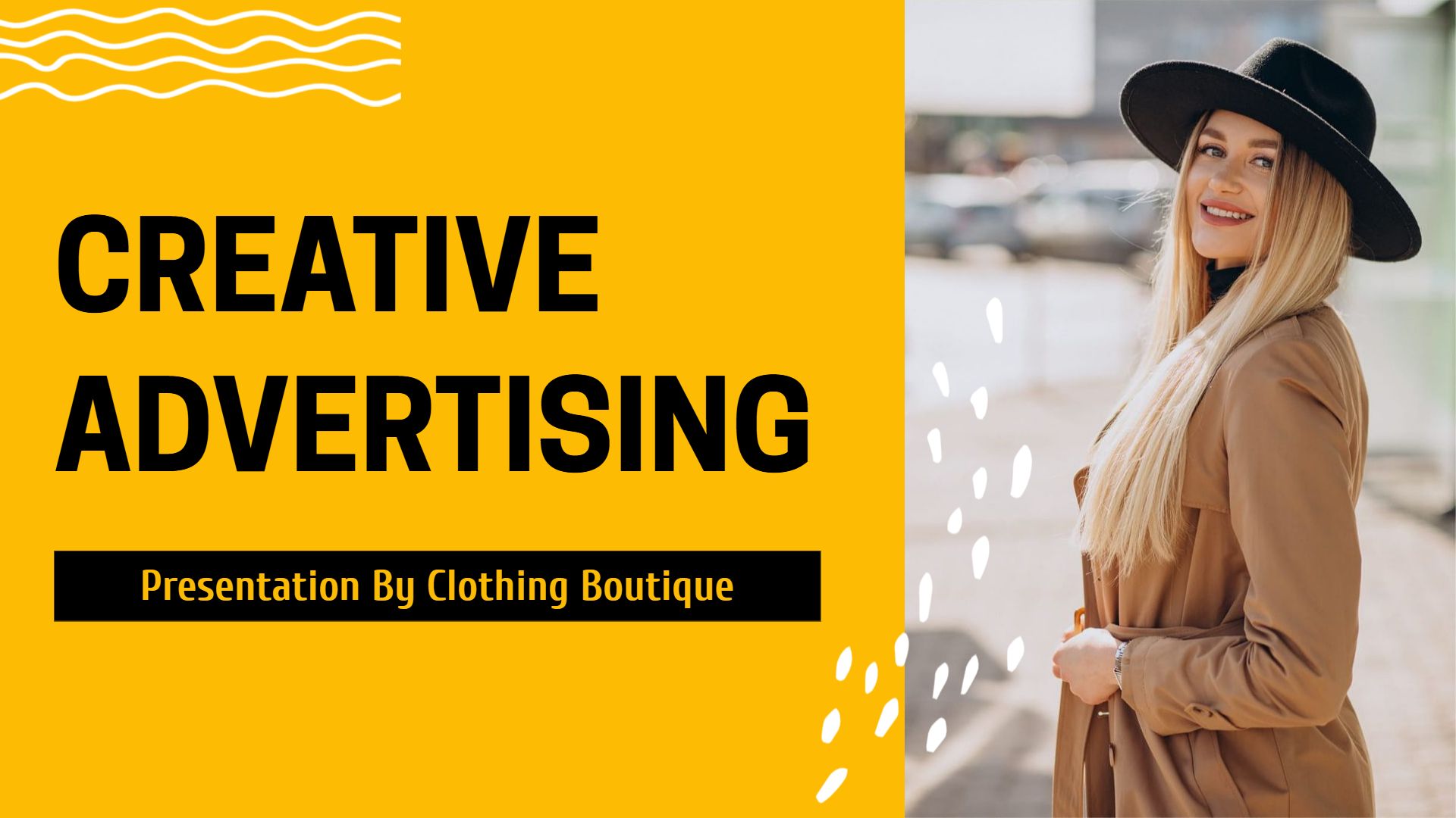 Vibrant Yellow Fashion Branding Creative Advertising Presentation Template