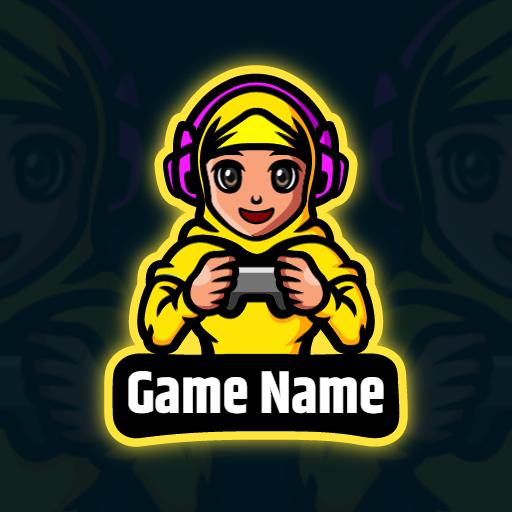 Vibrant Yellow Gamer Character Engaged in Esports Logo Template