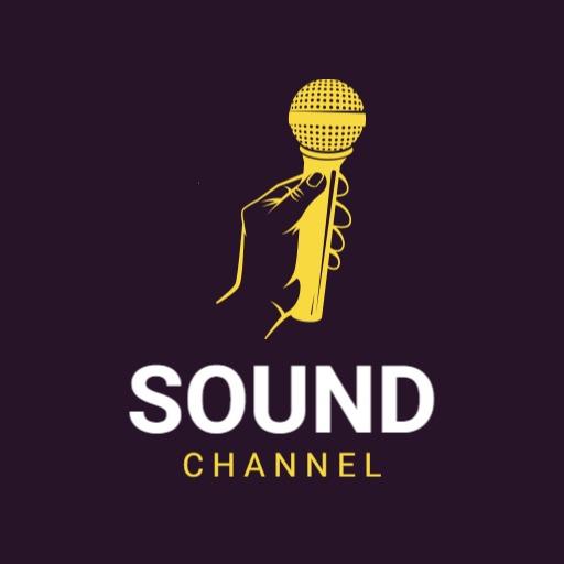 Vibrant Yellow Microphone Representing Musical YouTube Channel Logo Template