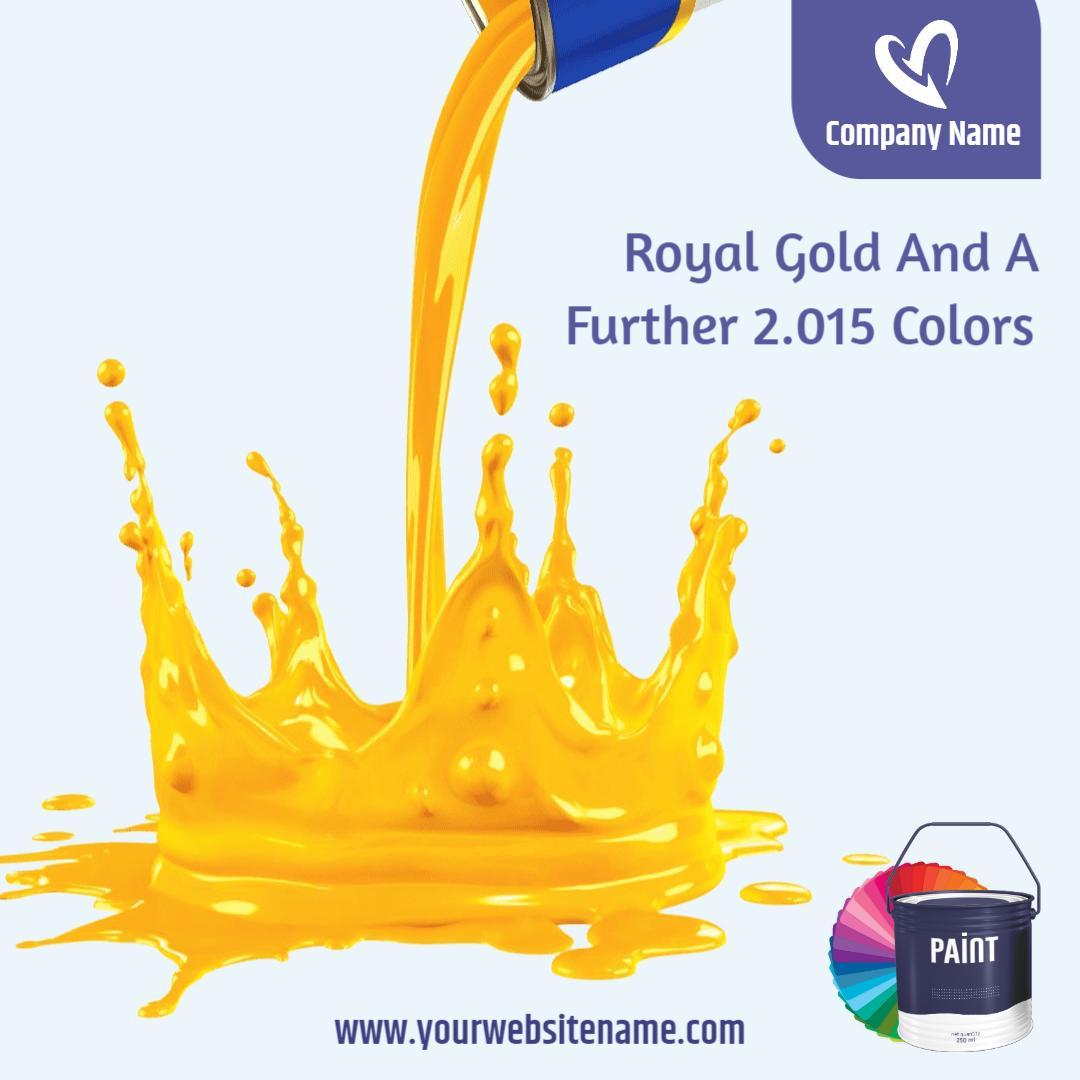 Vibrant Yellow Paint Splash with Color Options Ad Template