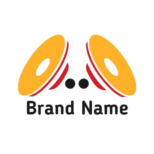 Vibrant Yellow Speaker Design for Audio Enthusiasts Logo Template