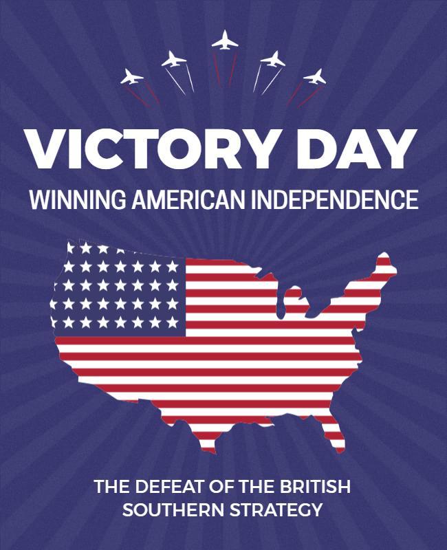 Victory Day American Independence Celebration Flyer Template