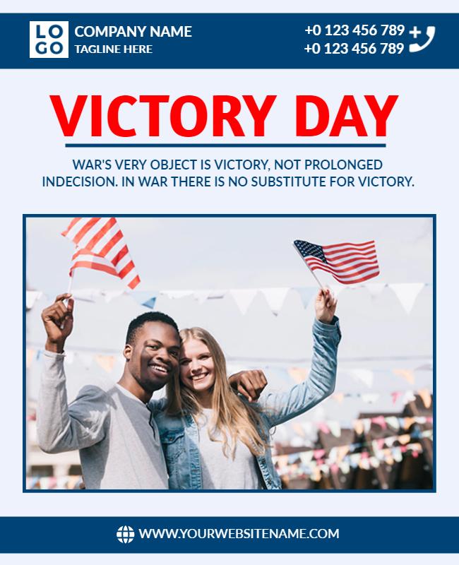 Patriotic Celebration Victory Day Event Flyer Template