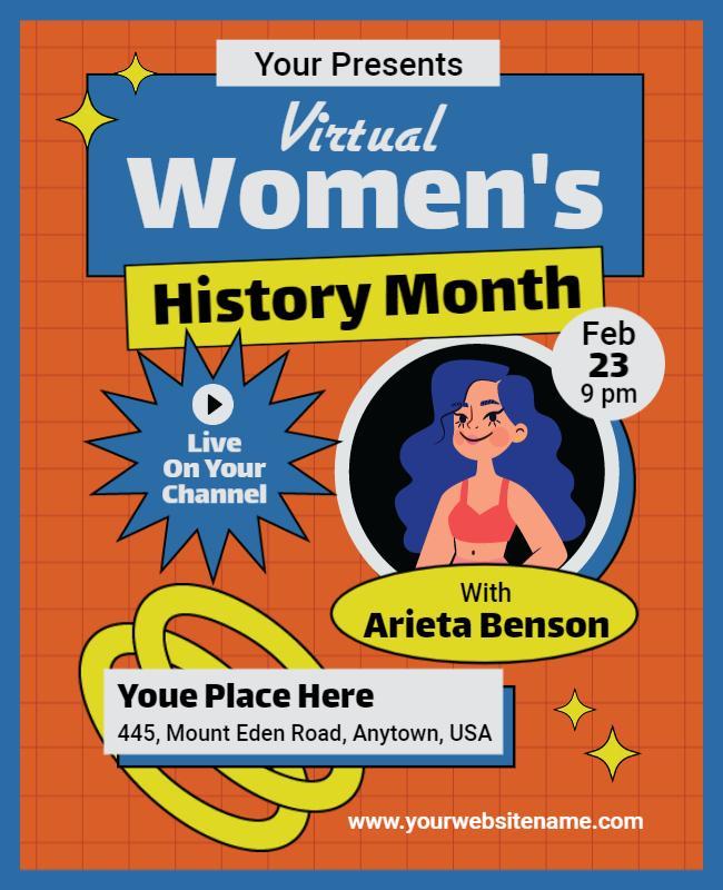 Victual Womans History Month Flyer Template