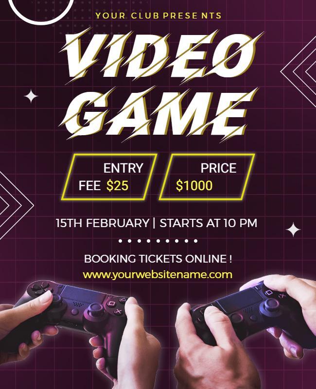 Video Game Event Promotional Flyer Template