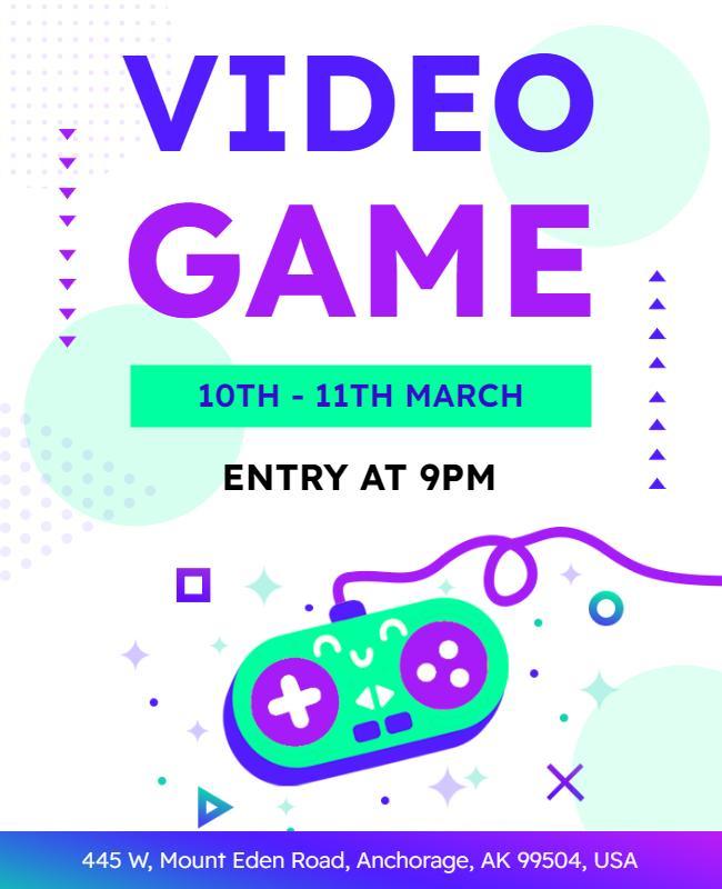 Video Game Night Event Flyer Template