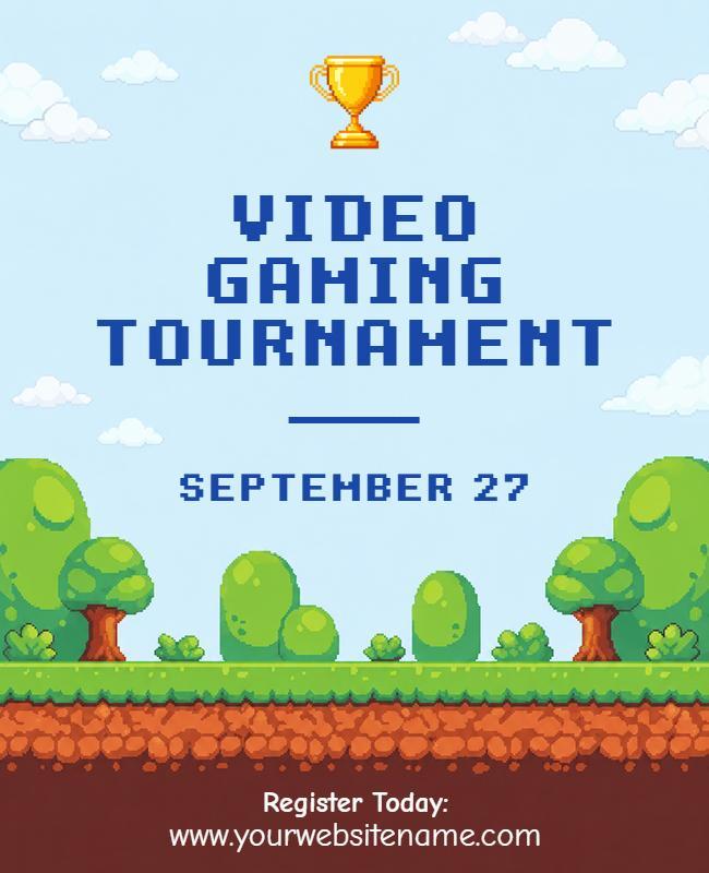 Video Gaming Tournament Promotional Poster Template