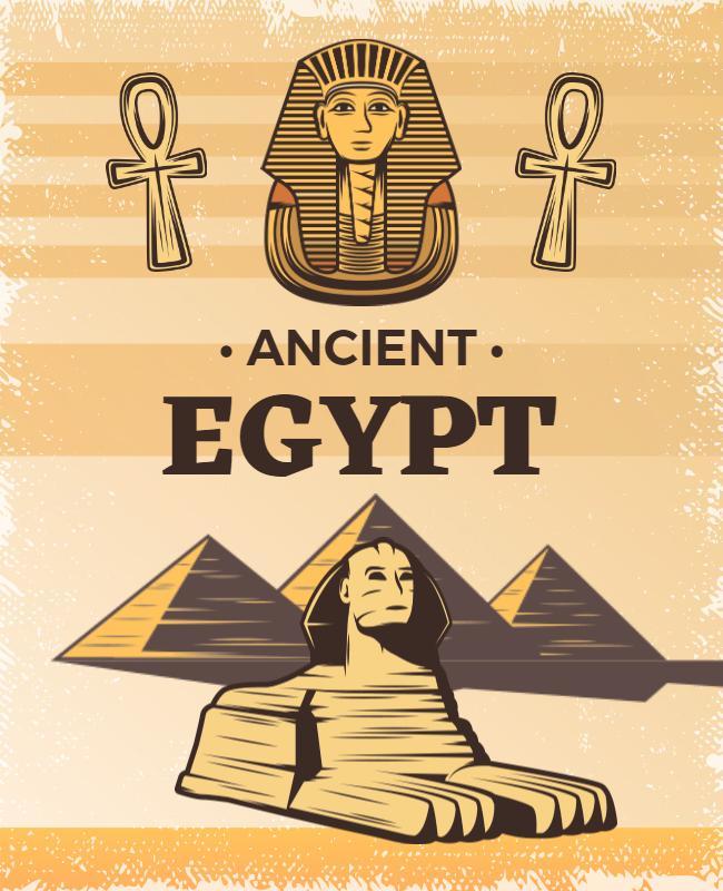 Vintage Ancient Egyptian Culture Discovery Poster Template