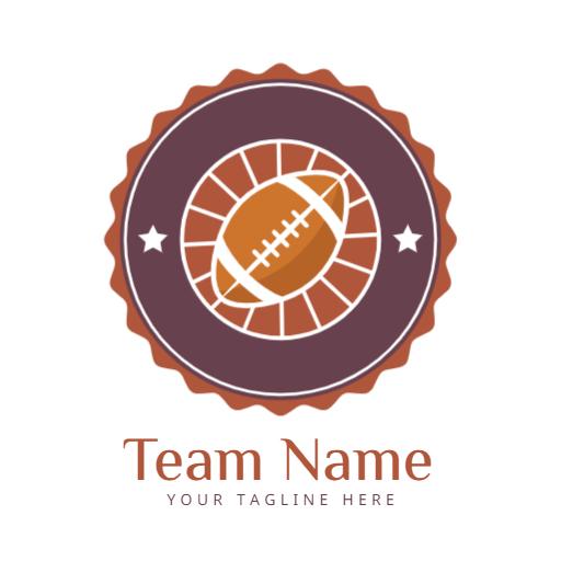 Vintage Badge Design Featuring American Football Logo Template