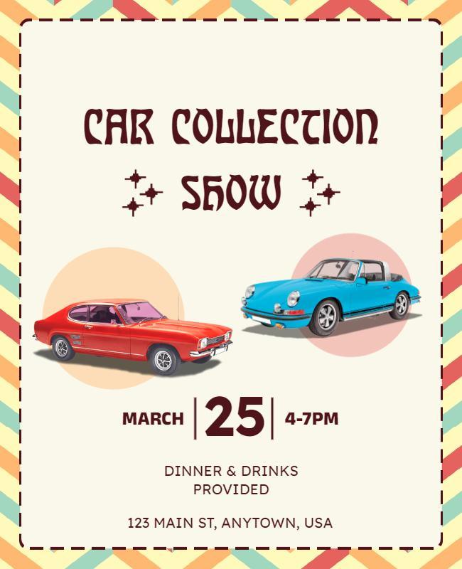 Vintage Car Collection Show Flyer Template