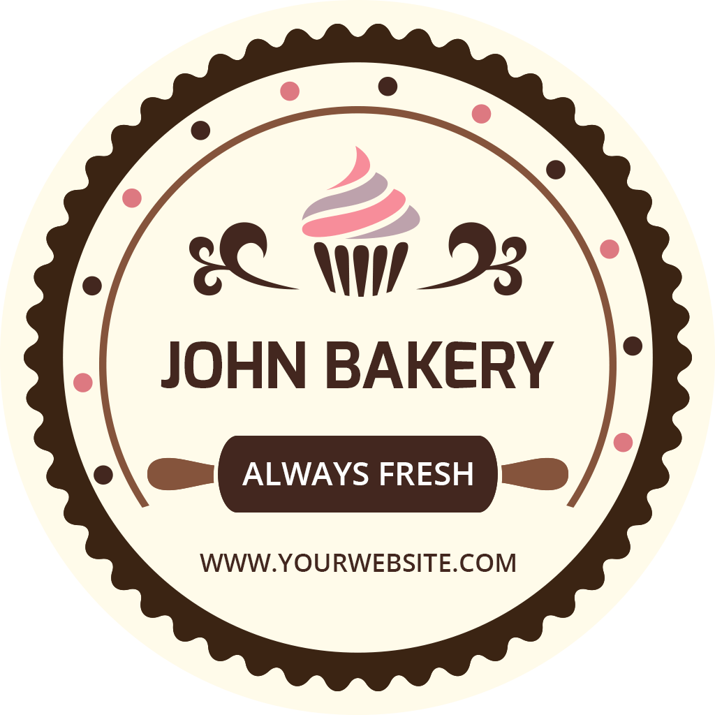 Vintage Chic Bakery Logo with Cupcake Design Business Card Template