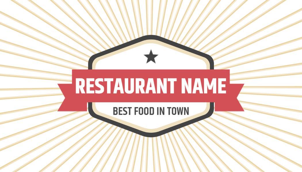 Vintage Classic Restaurant Dining Experience Business Card Template