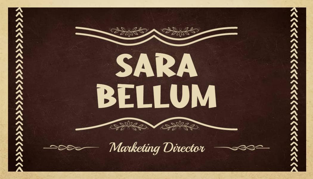 Vintage Elegant Burgundy Floral Business Card Template