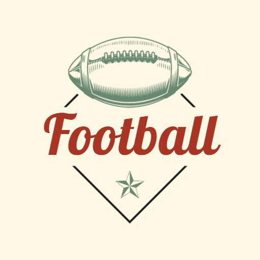 Vintage Football Design Featuring Bold Text for Badges Logo Template